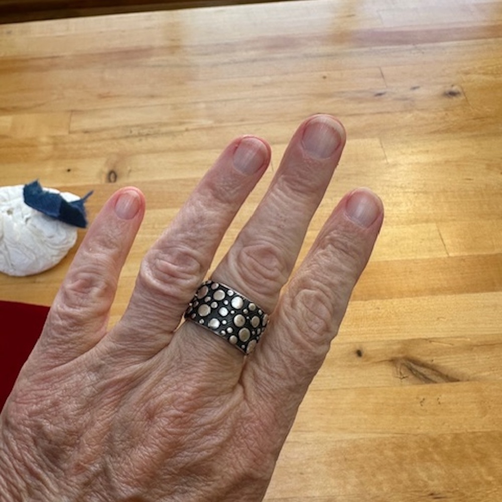 unique sterling silver stone ring - Picture 8 of 9